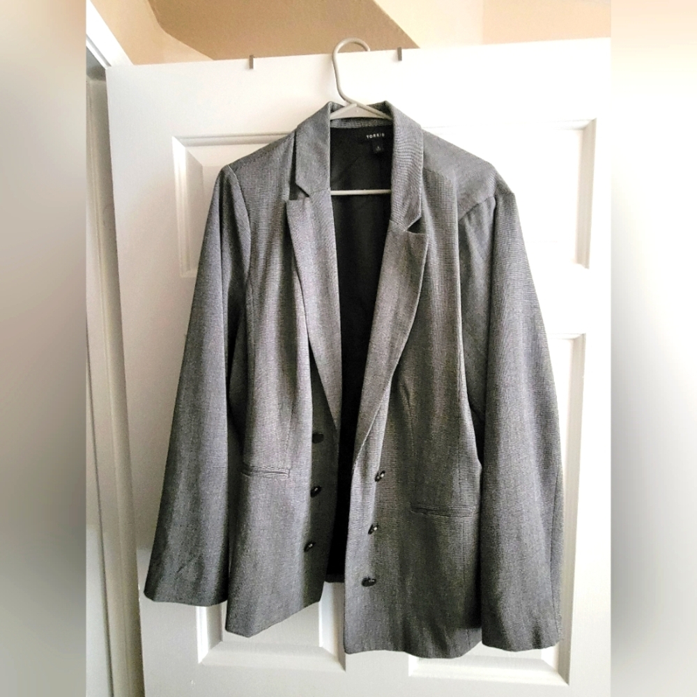 Torrid Black and Gray Blazer